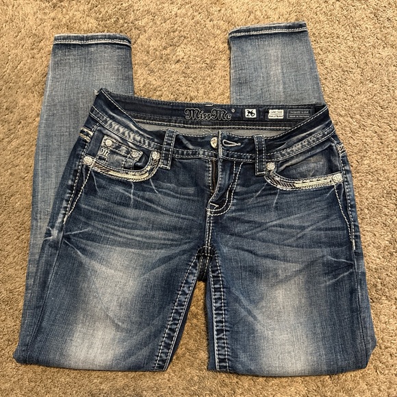 Miss Me Women's Dark Blue Skinny Jeans - Picture 1 of 3